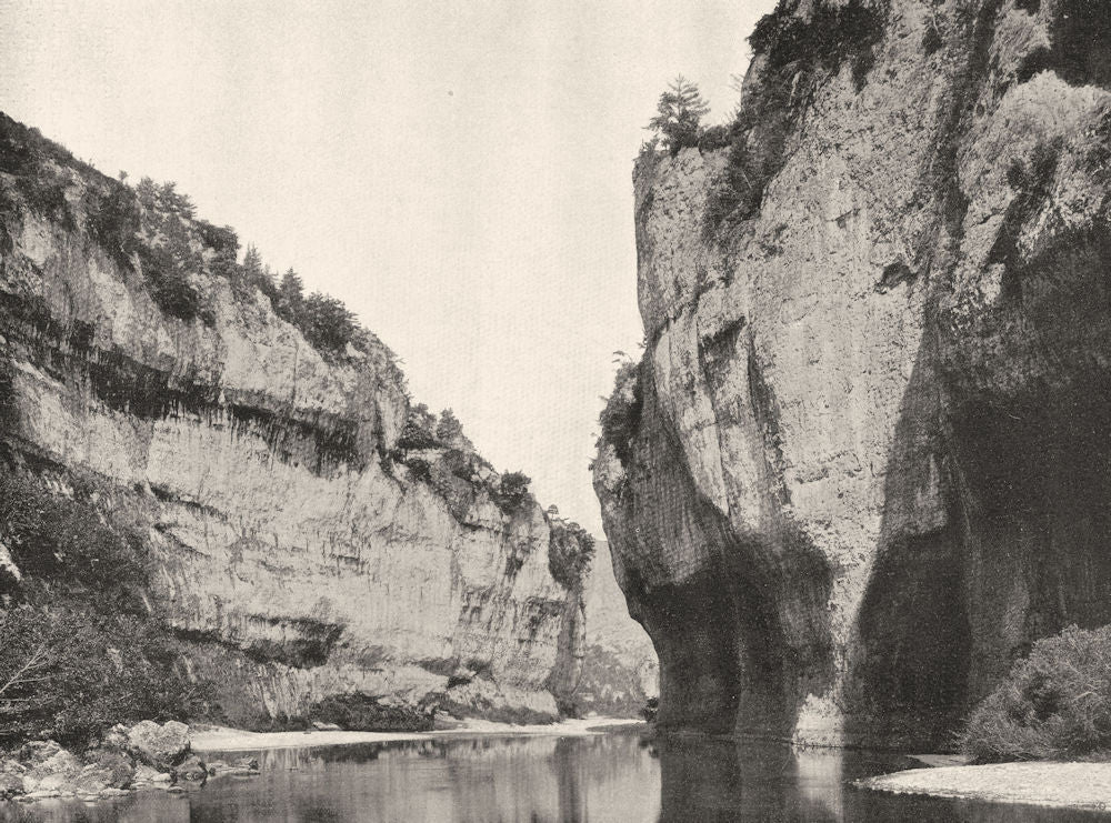 LOZÈRE. Les Détroits 1903 old antique vintage print picture